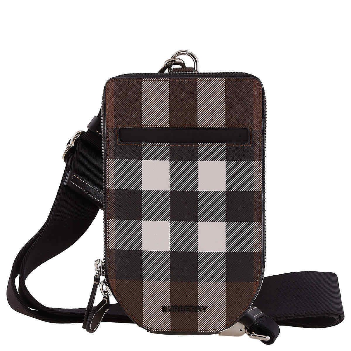 Burberry Dark Birch Brown Check Crossbody Phone Case 8050833