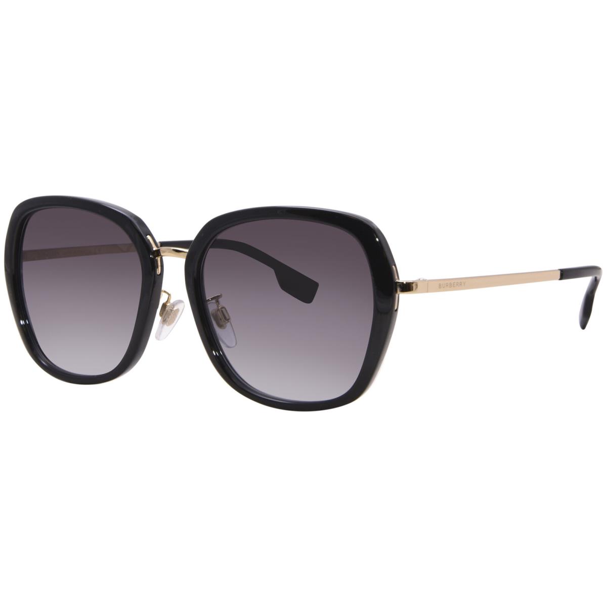 Burberry BE4311D 30018G Sunglasses Women`s Black/grey Gradient Square Shape 57mm
