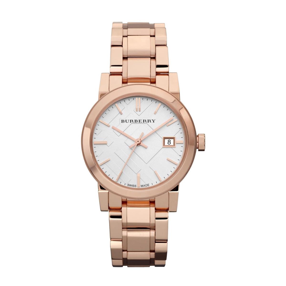 Burberry Unisex Classic Checked Analog Quartz 34mm Watch BU9104 Stainless Steel