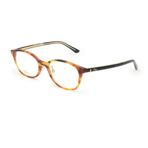 Christian Dior Montaigne SX7 Italy Brown Tortoise Eyeglasses Frame 53-13-145