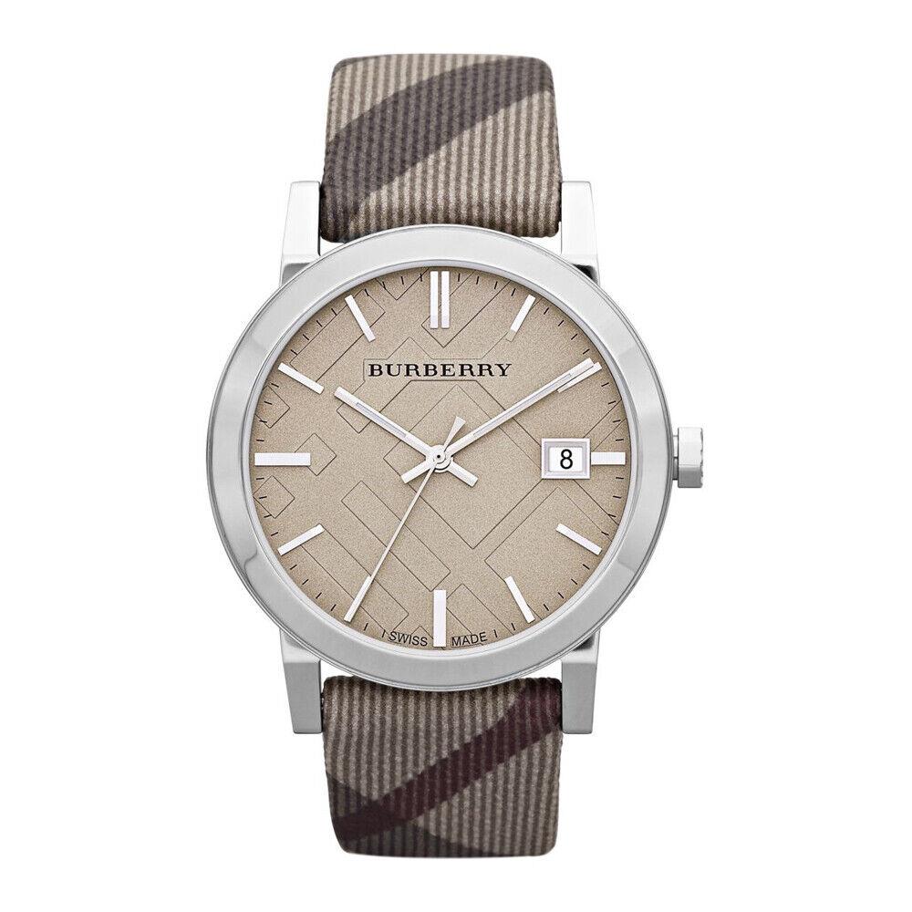 Burberry Men BU9023 Grey Dial Leather Band Watch