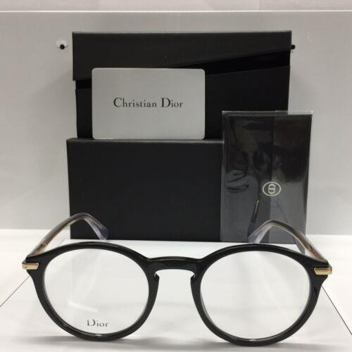 Dior Essence 5 7C5 Black Round Plastic Eyeglasses 49mm