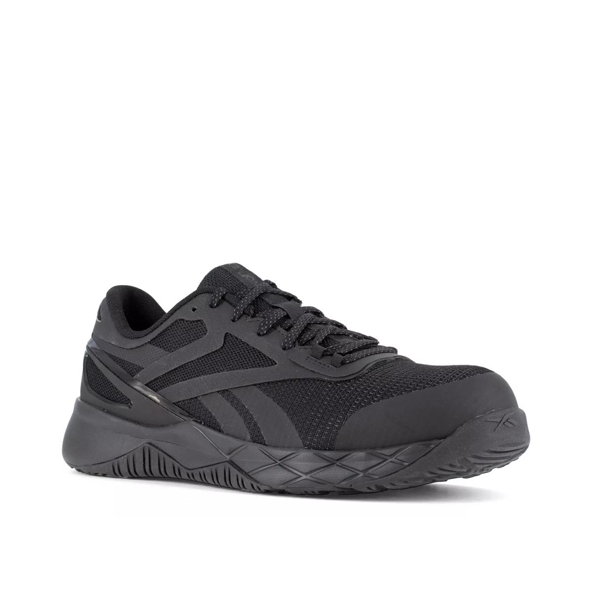 Man`s Athletic Sneakers Reebok Work Nanoflex Composite Toe Work Shoe - Black