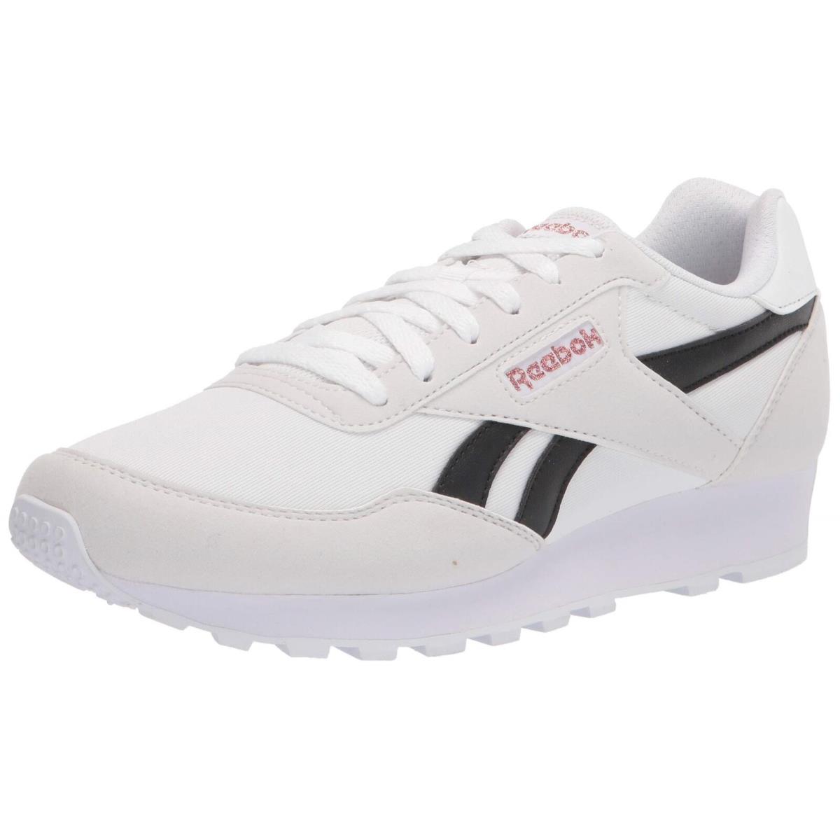 Reebok Women`s Rewind Run Sneaker - White/Core Black/Blush Metal