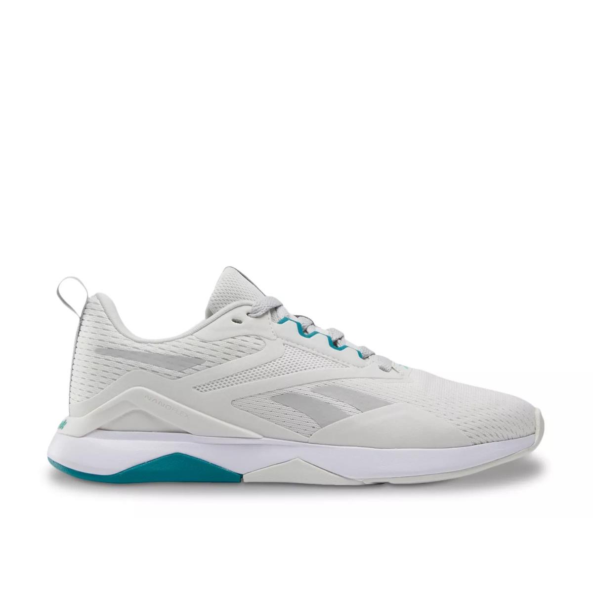 Woman`s Athleisure Reebok Nanoflex TR 2.0 Training Shoe - Grey/Teal/White