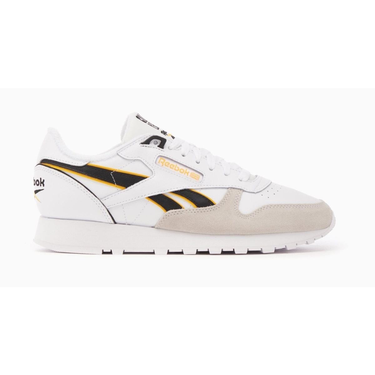 100032760/ID1578 Mens Reebok Classic Leather - Ftwwht/Black/Alwyel