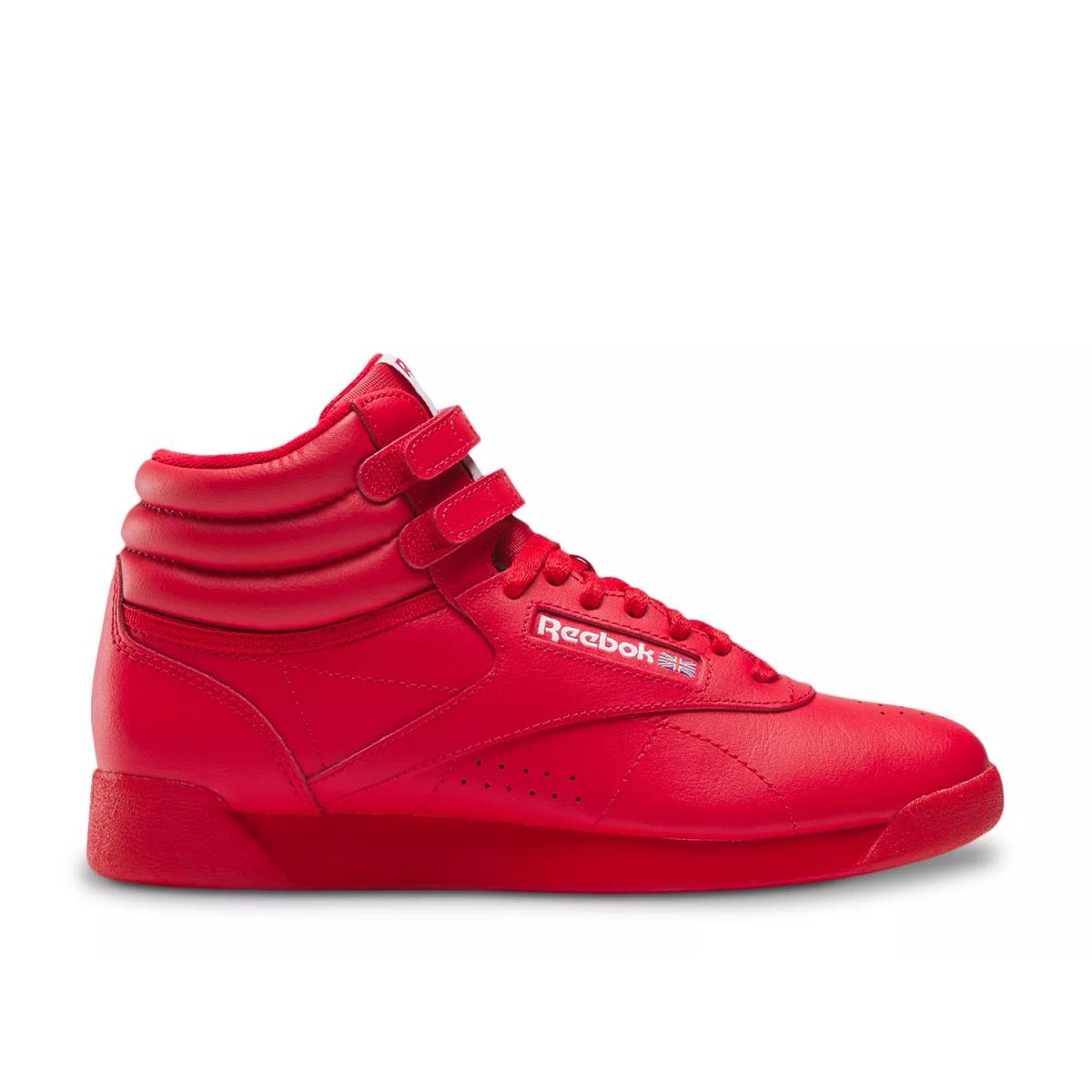 Woman`s Fashion Sneakers Reebok Freestyle Hi High - Red