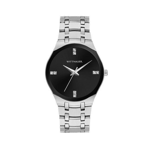 Wittnauer WN4096 Diamond Accent Black Dial Saphire Crystal Women`s Watch