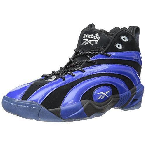 Reebok Men`s Shaqnosis OG Basketball Shoe Black/blue/white - BLACK/BLUE/WHITE