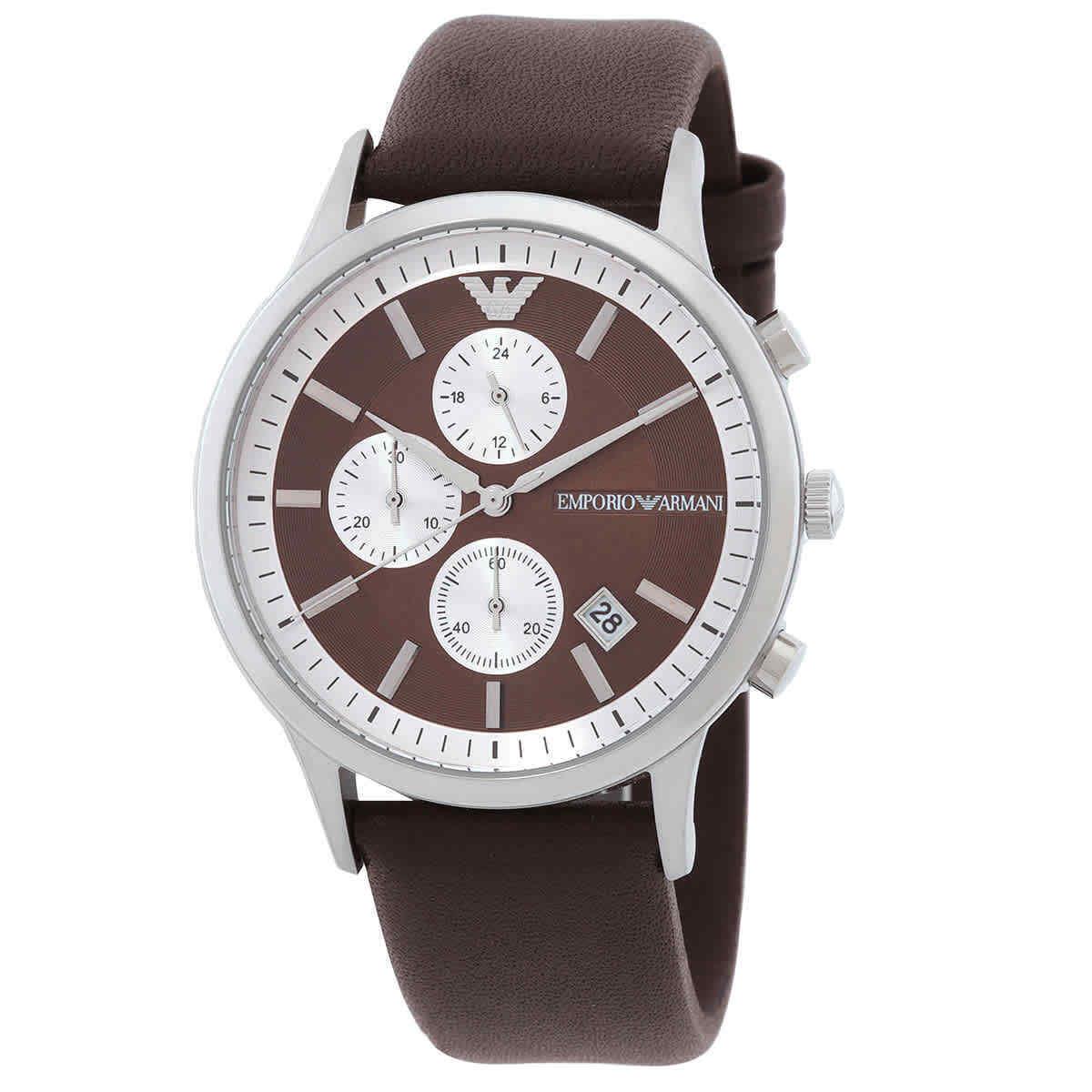 Emporio Armani Chronograph Quartz Brown Dial Men`s Watch AR11490