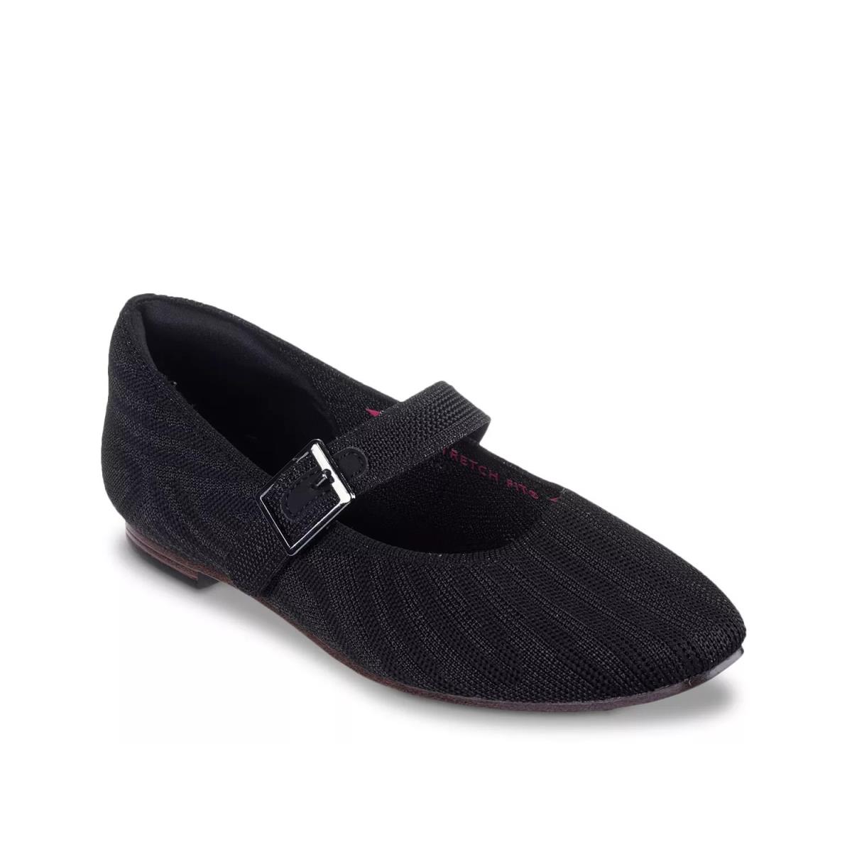 Woman`s Flats Skechers Cleo Snip Glamorous Mary Jane Flat - Black