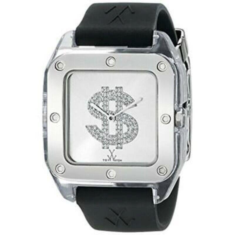 Toywatch Toy Watch Silver Bottom Crystal-set Dual Face Dial Unisex Watch TW07SW