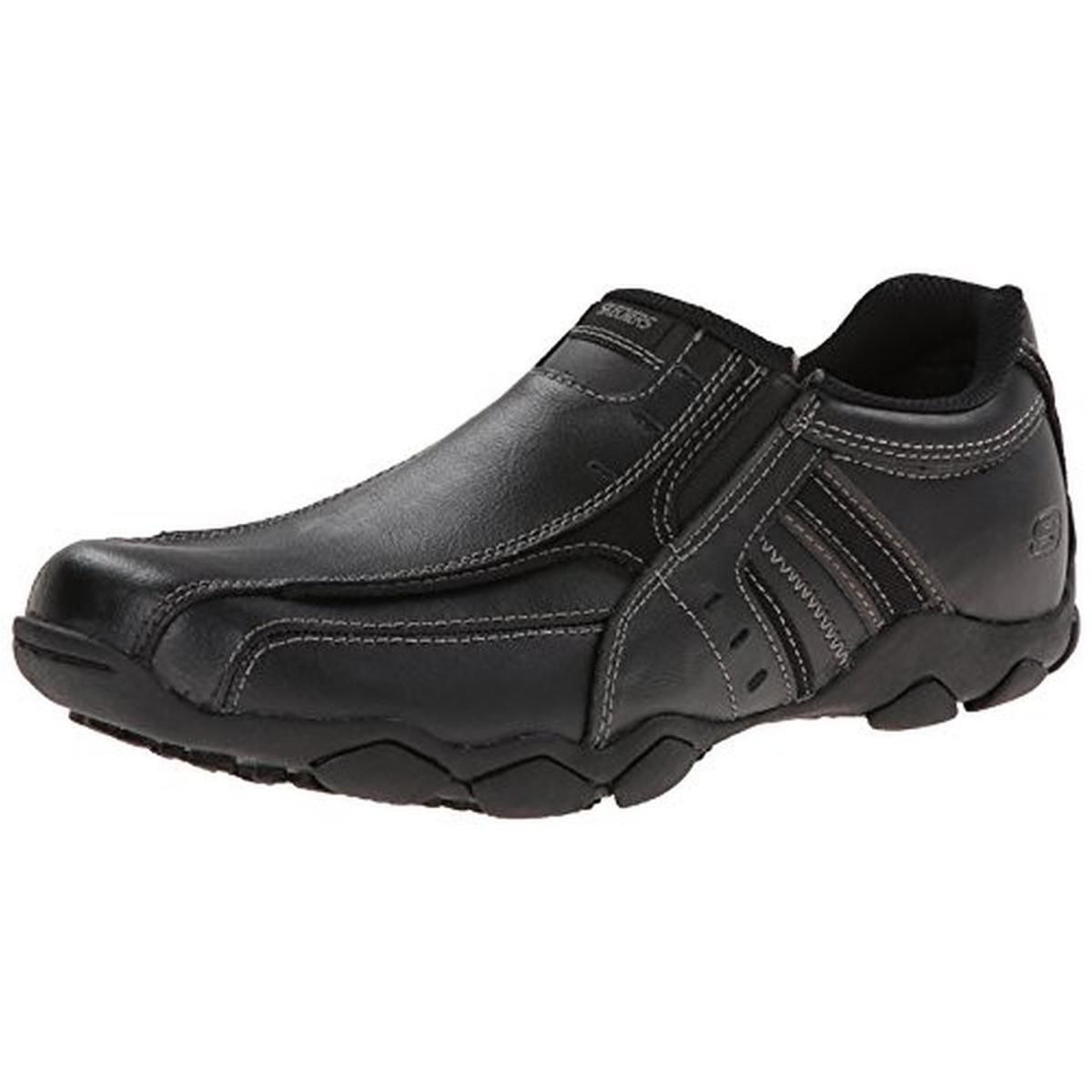 Skechers Mens Diameter Nerves Black Loafers Sneakers 11.5 Medium D Bhfo 0214