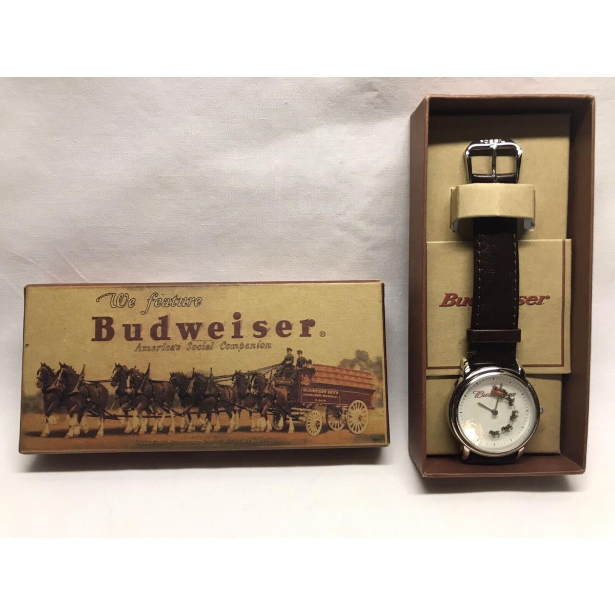 Fossil Anheuser Busch Budweiser Beer Rotating Clydesdales Novelty Watch