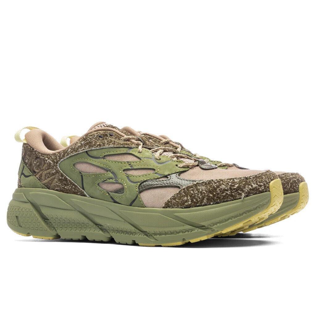 Hoka Clifton L Suede TP Casual Comfort Athletic Walking Travel Sneakers Running - Green