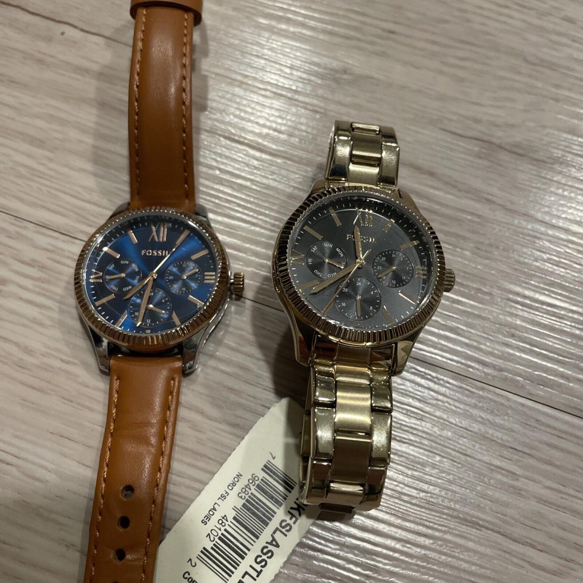 2 Fossil Scarlette Mini Three-hand Date Two-tone Stainless Steel Watch