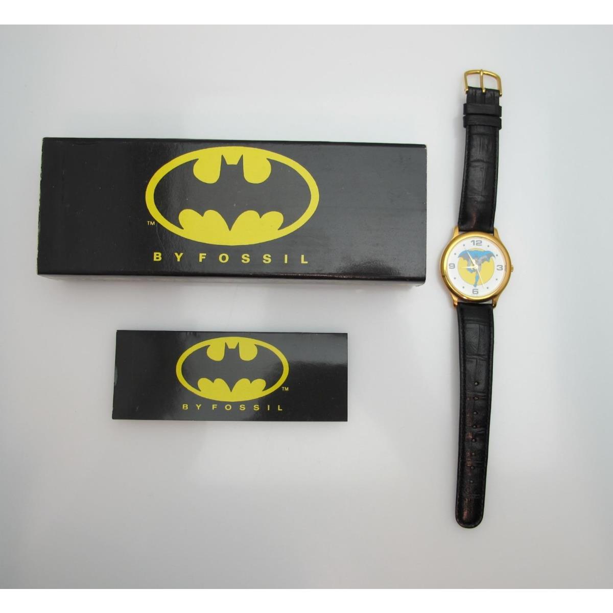 Vintage 1989 DC Comics Warner Bros Batman Fossil Watch