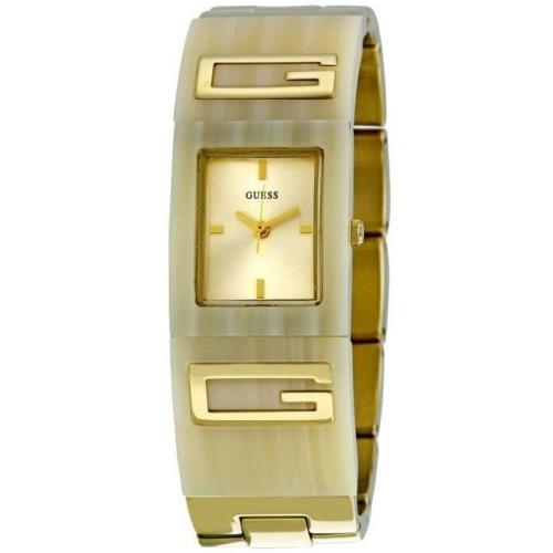 Guess Women`s W12107L2 Flair Champagne Dial Bracelet Gold-tone Watch
