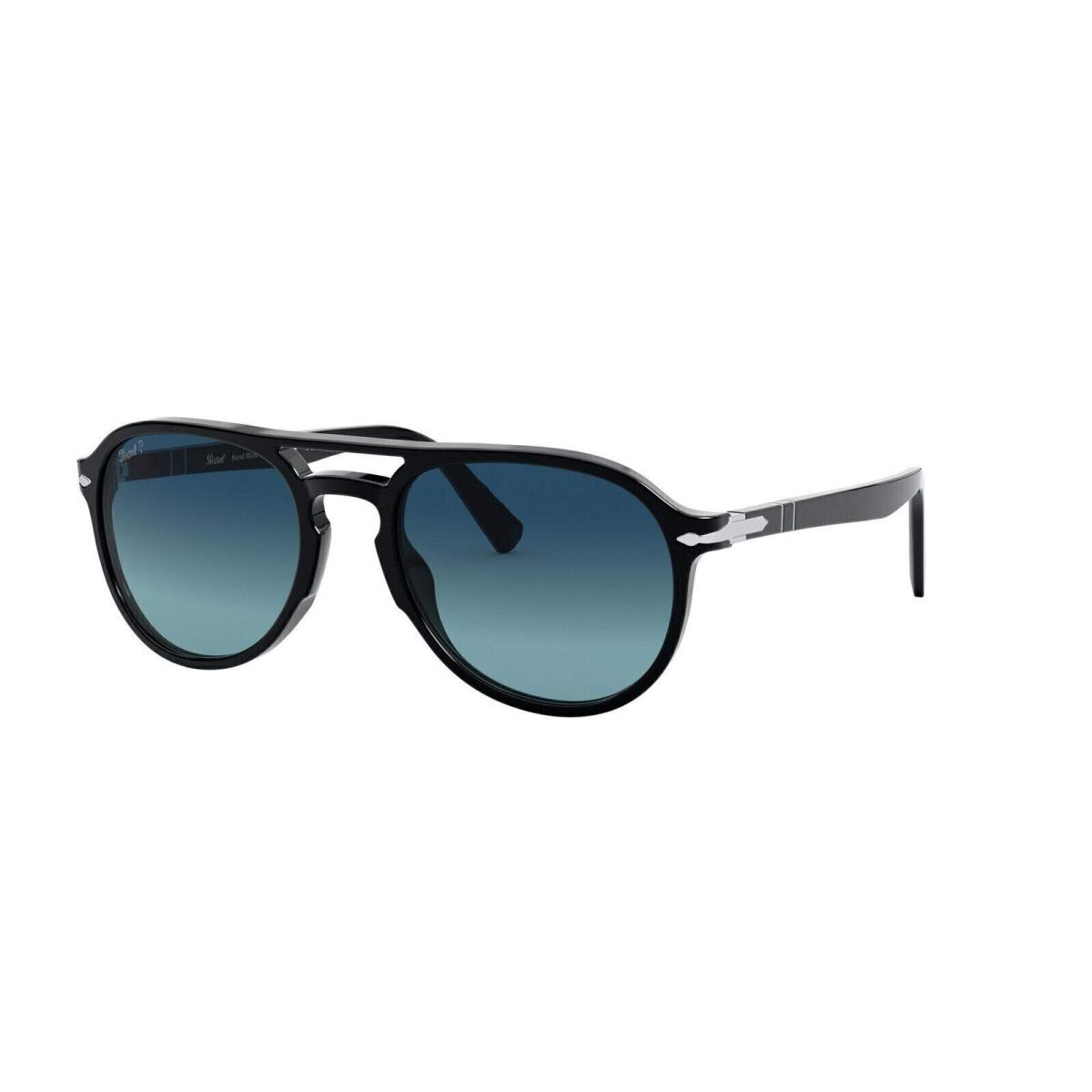 Persol PO3235S 95/S3 Pilot Sunglasses Black/polarized Blue Gradient 55mm