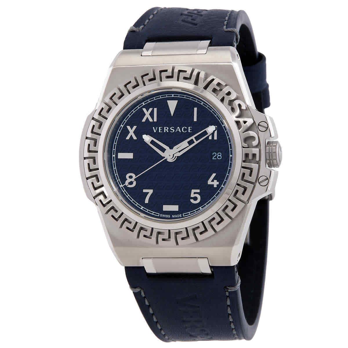 Versace Greca Reaction Quartz Blue Dial Watch VE3I00122