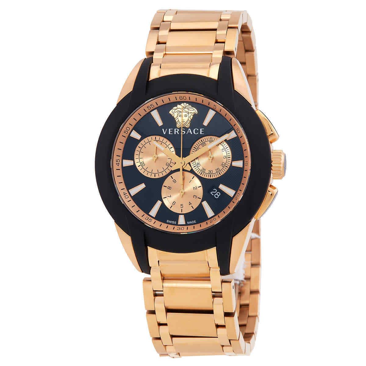 Versace Chronograph Character Quartz Black Dial Men`s Watch VEM800318