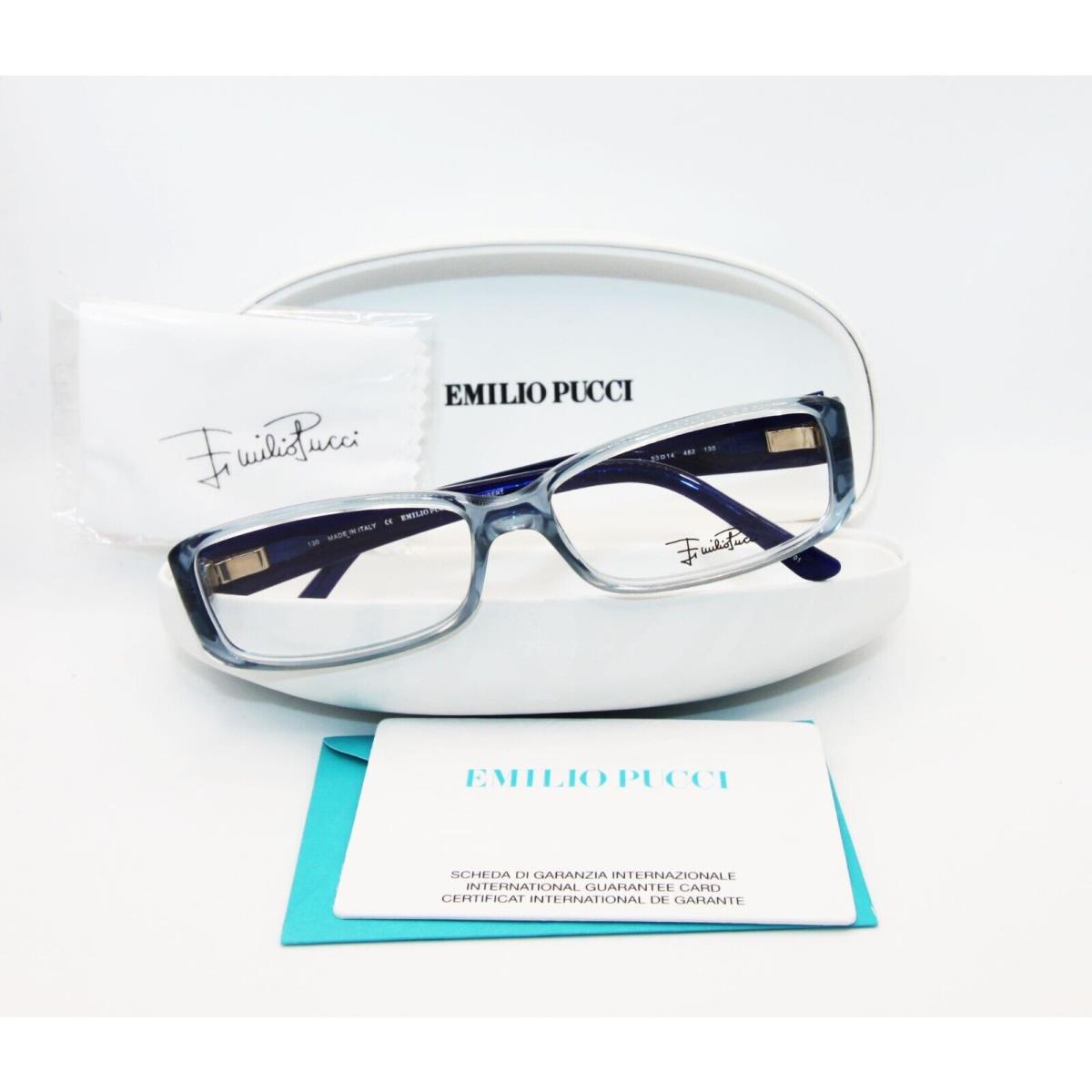 NEWT100%AUTH Emilio Pucci EP 2658 462 Clearblue Eyeglasses W Bag 53 14 130