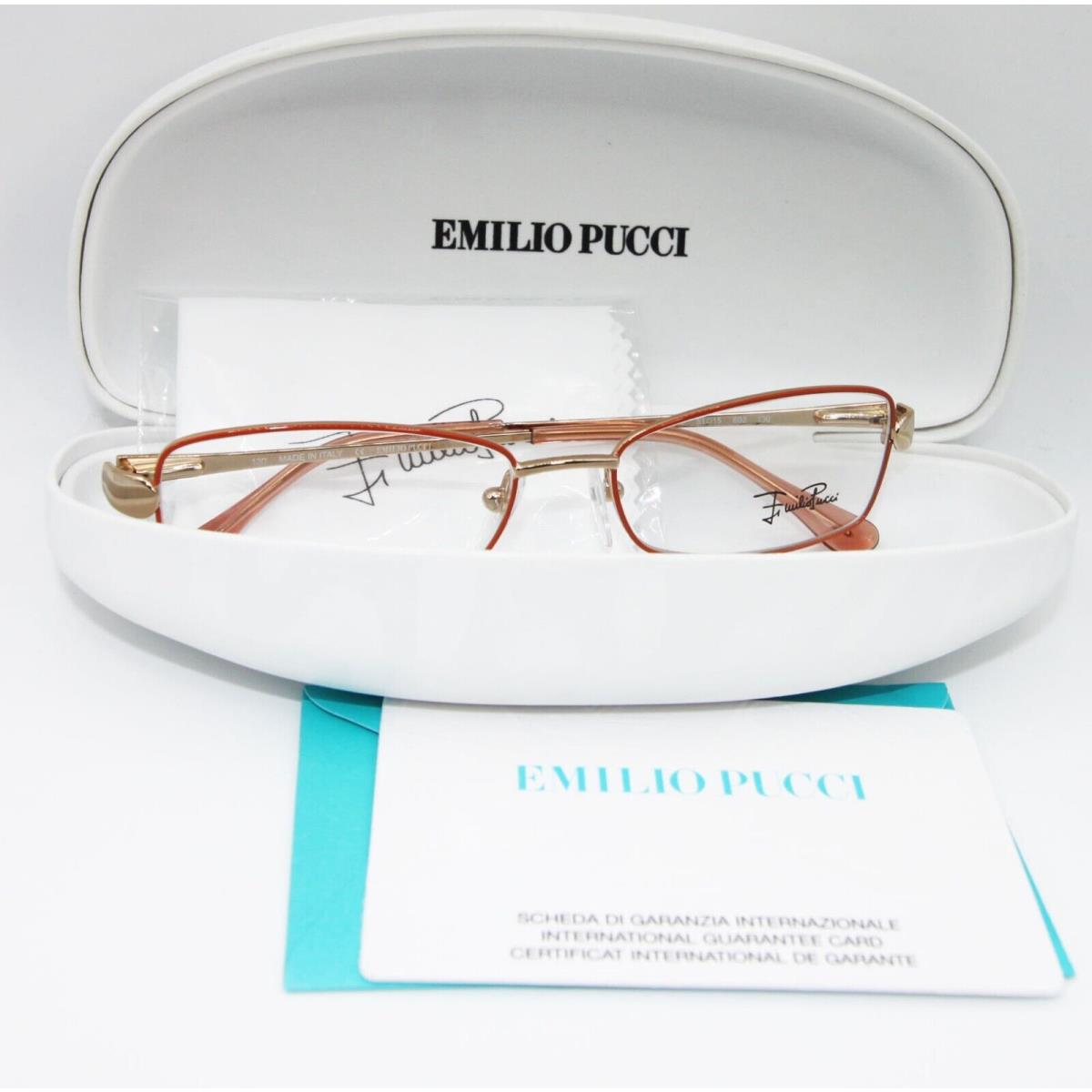 Newt 100%AUTHENTIC Emilio Pucci EP2142 757 Gold Red Eyeglasses W Case 51 15 130