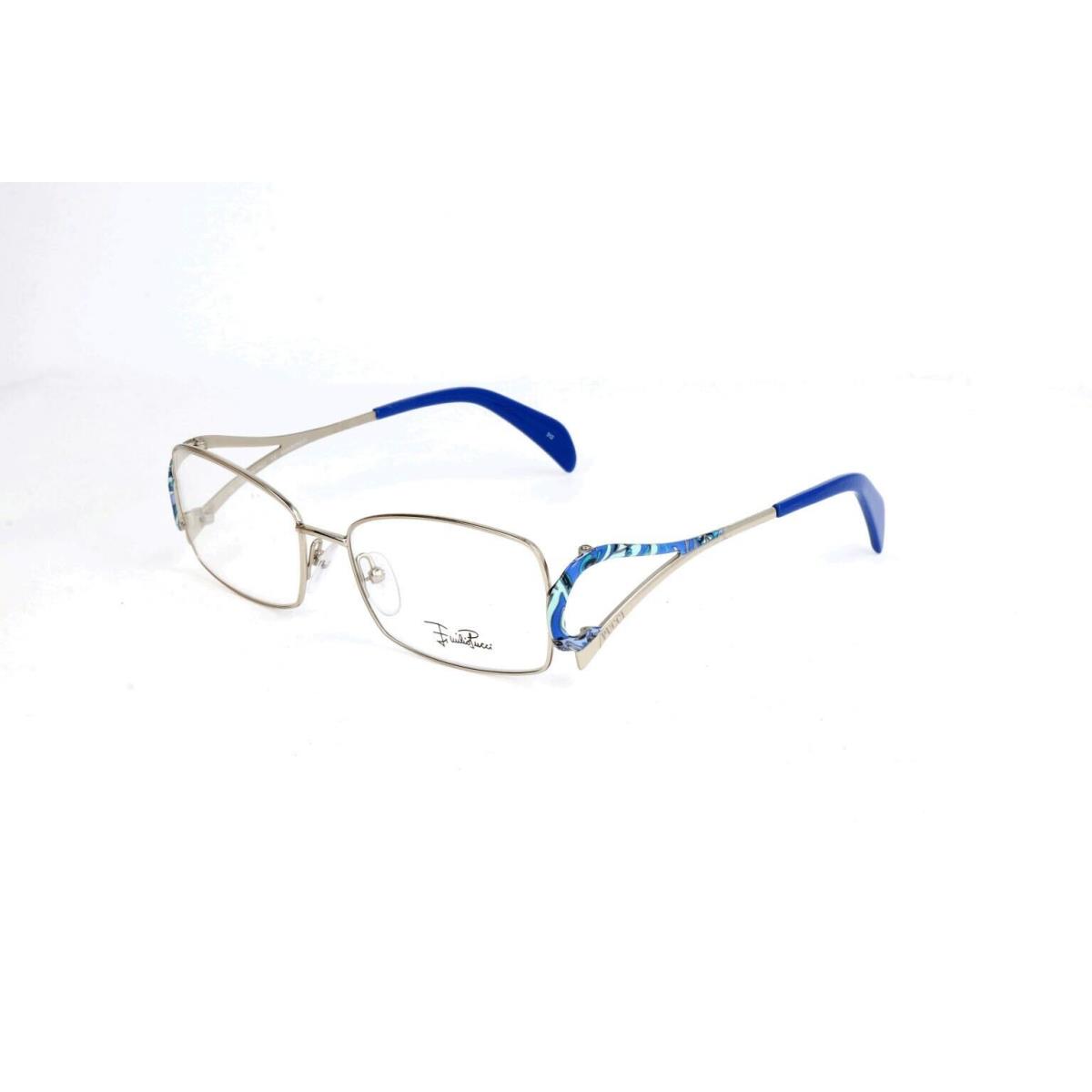 Newt 100%AUTHENTIC Emilio Pucci EP2151 718 Silv Blue Eyeglasses W Case 53 16 135