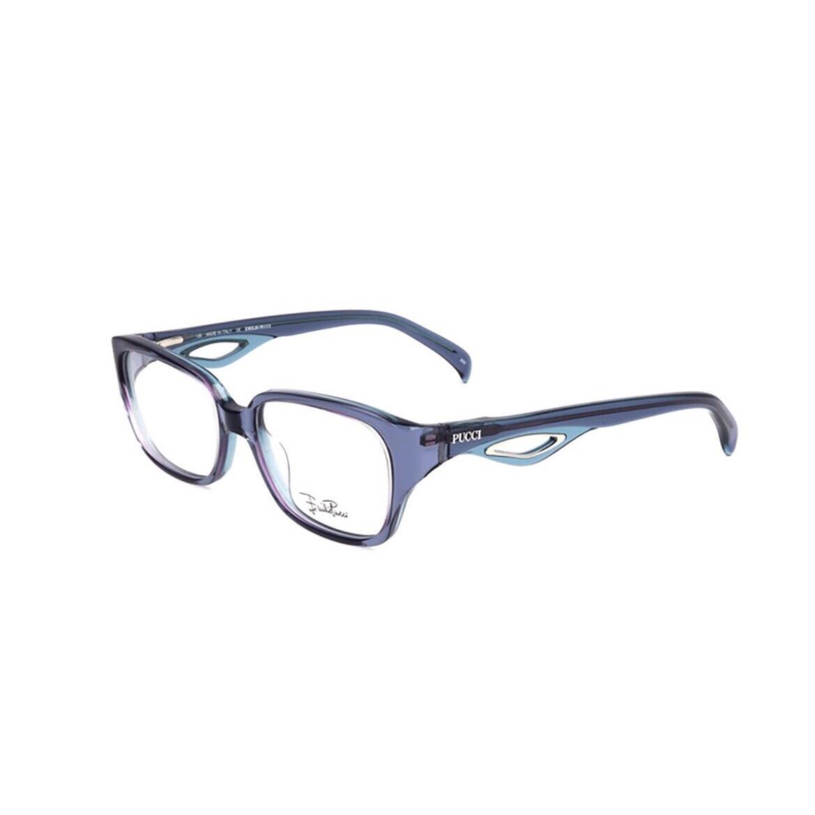 NEWT100%AUTH Emilio Pucci EP 2673 428 Clear Blue Eyeglasses W Bag 50 16 135