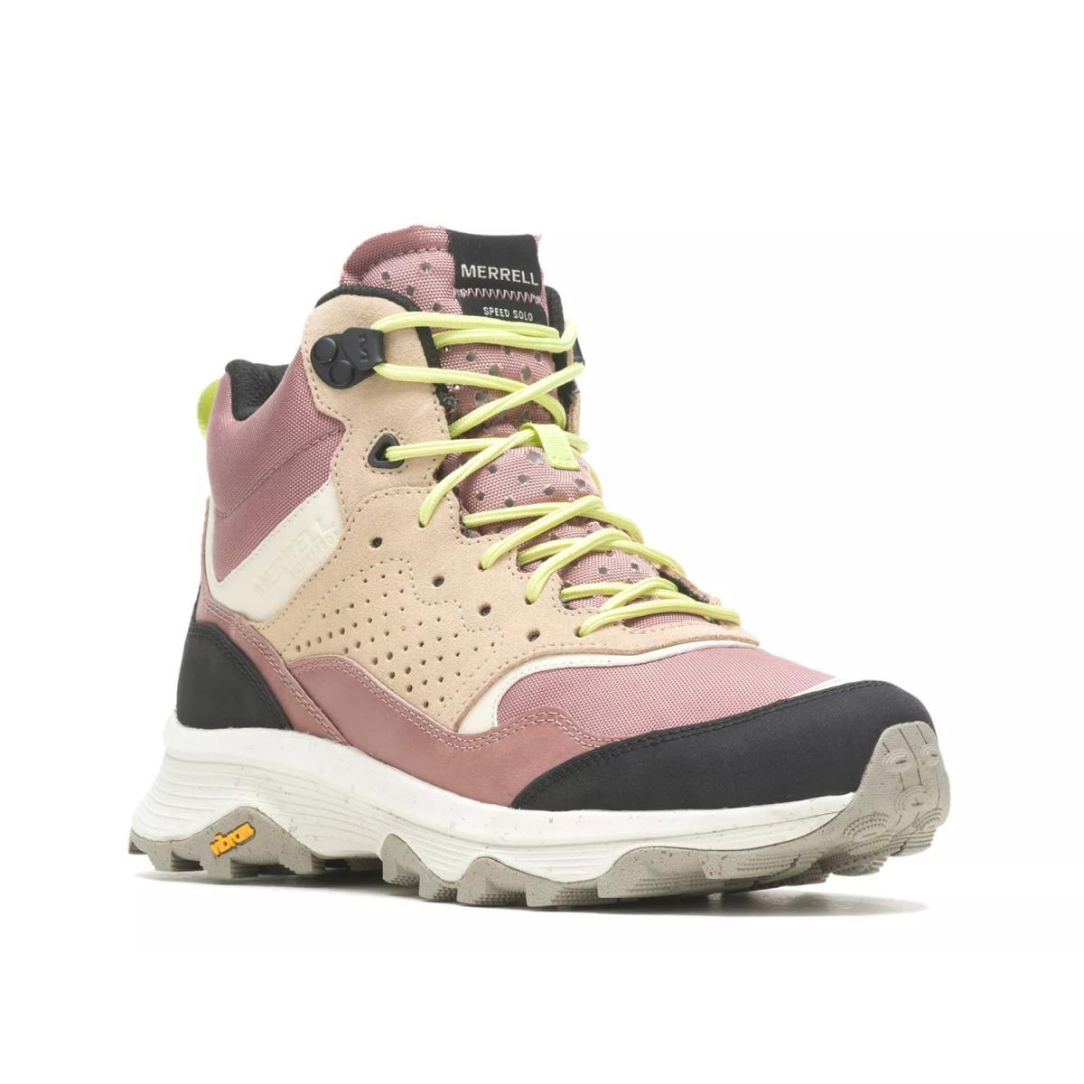 Woman`s Boots Merrell Speed Solo Mid Hiking Boot Blush/Beige