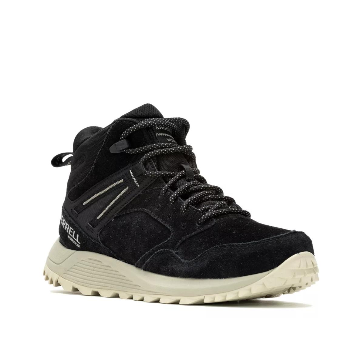 Woman`s Boots Merrell Wildwood Mid Sneaker Boot Black