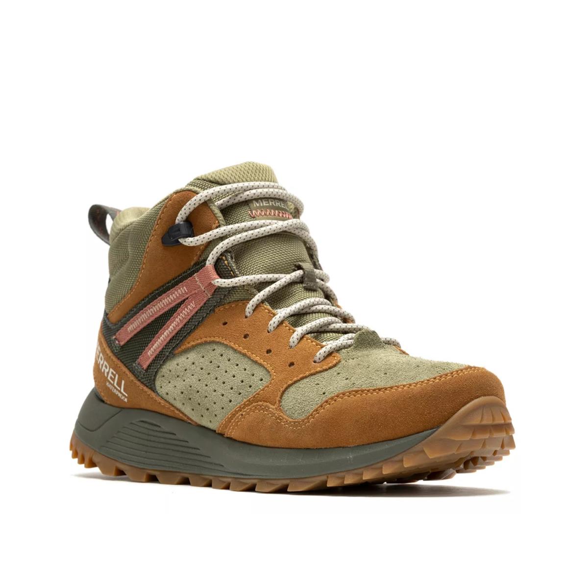 Woman`s Boots Merrell Wildwood Mid Sneaker Boot Dark Green Multicolor