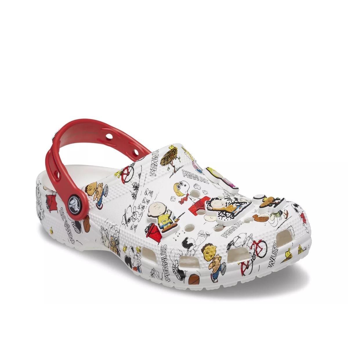 Man`s Clogs Crocs Classic Peanuts Clog White/Multicolor
