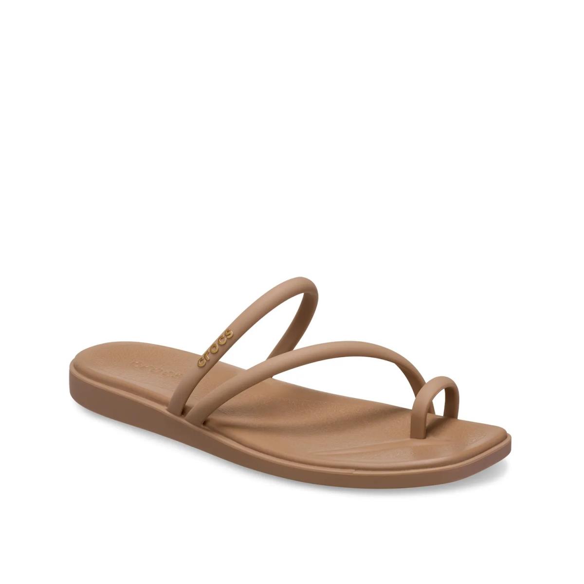 Woman`s Sandals Crocs Miami Toe Loop Sandal Light Brown