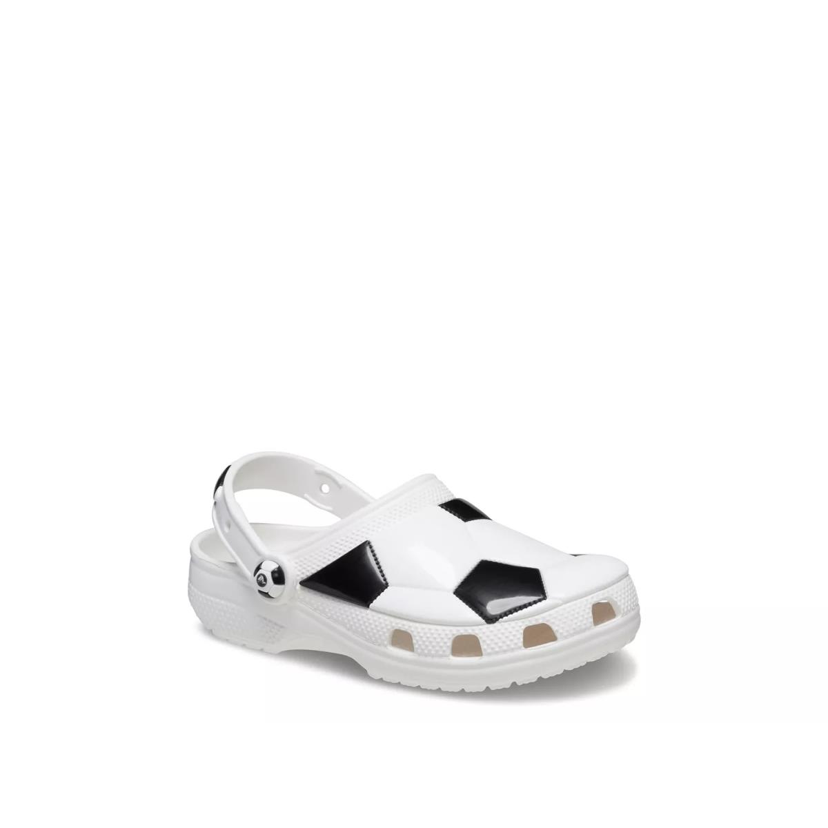 Boy`s Sandals Crocs Classic Soccer Ball Clog Black/White