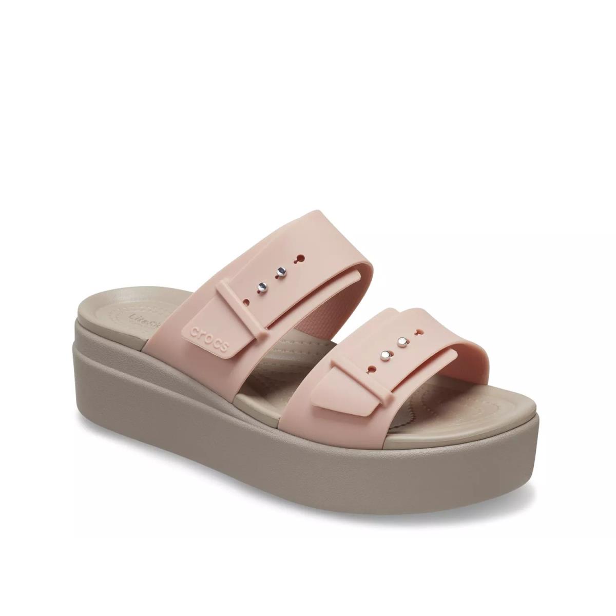 Woman`s Sandals Crocs Brooklyn Low Wedge Sandal Fuchsia