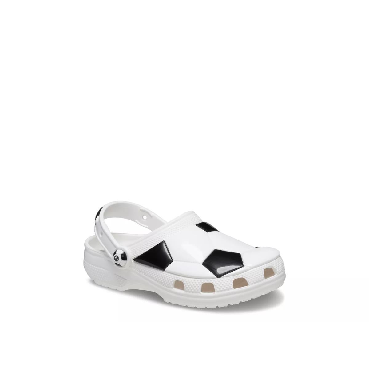 Boy`s Sandals Crocs Classic Soccer Ball Clog Black/White