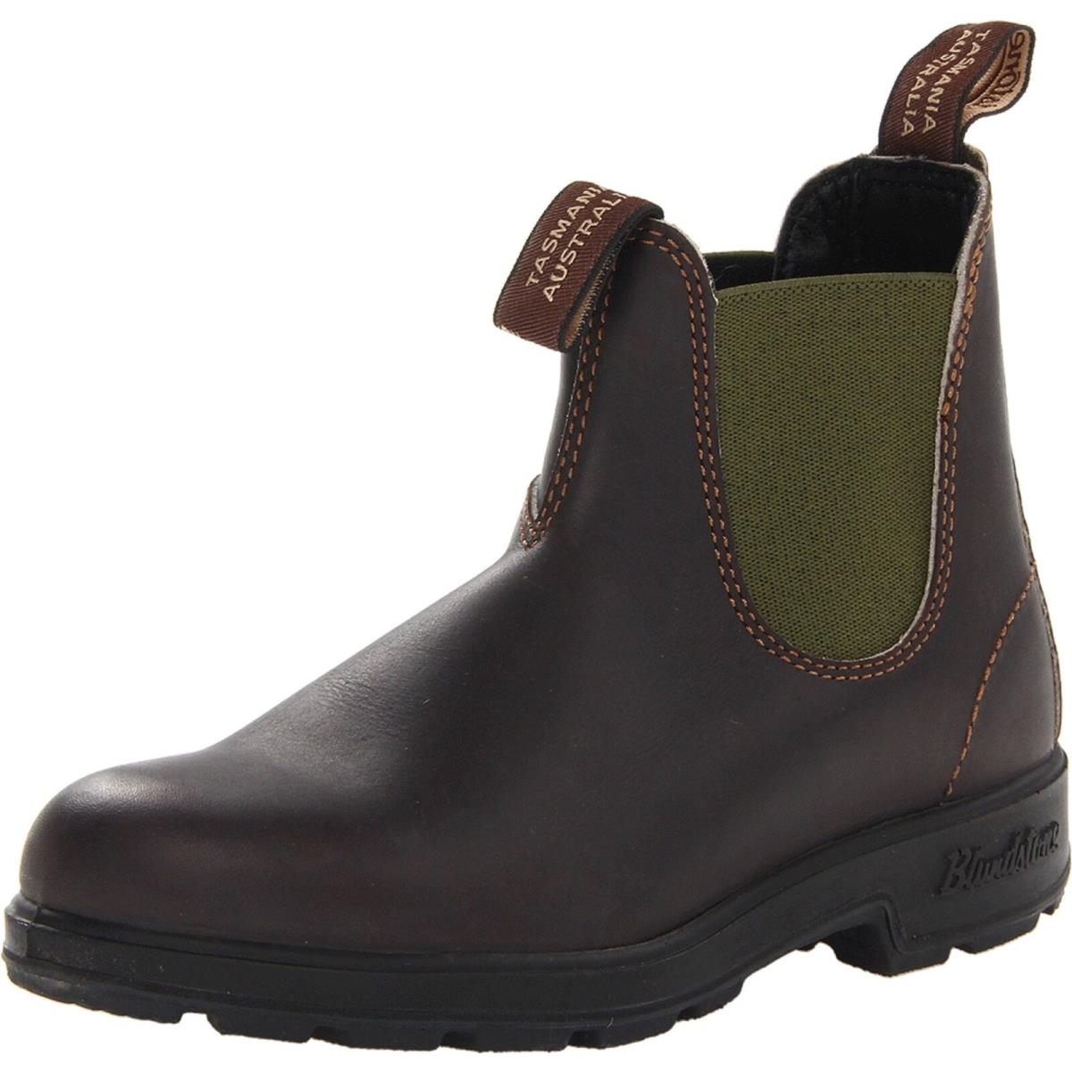 Blundstone 519 Series Unisex Chelsea Boots with Premium Water Resistant - Stout Brown/Olive