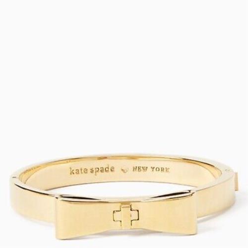 Kate Spade York Women`s Gold Plated Perfectly Placed Hinged Bow Bangle