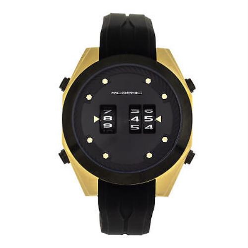 Morphic M76 Series Drum-roll Strap Watch - Gold/black