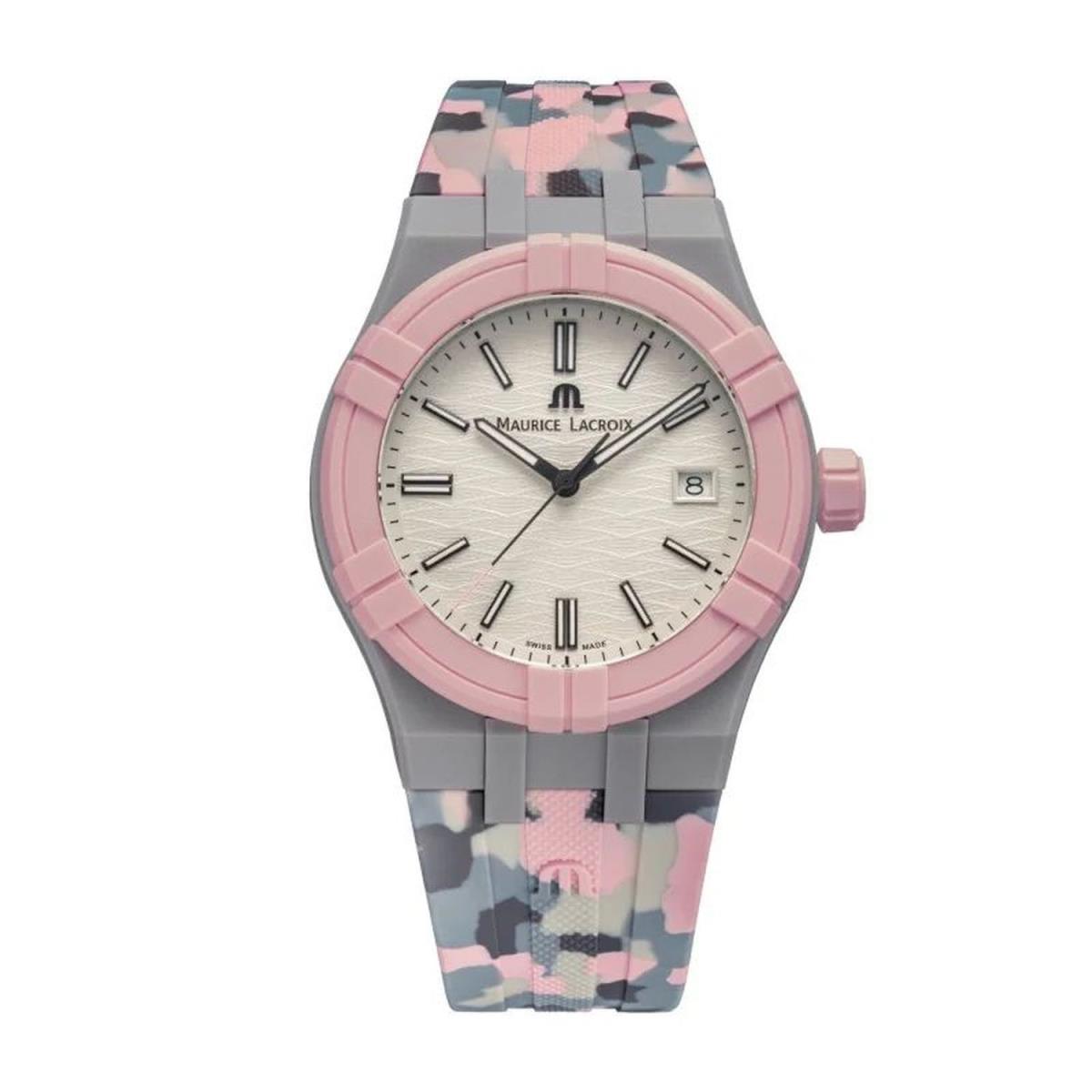 Maurice Lacroix AI2008-2992Z-000-0 Women`s Aikon Tide Grey Dial Quartz - Dial: Grey, Band: Pink Camouflage