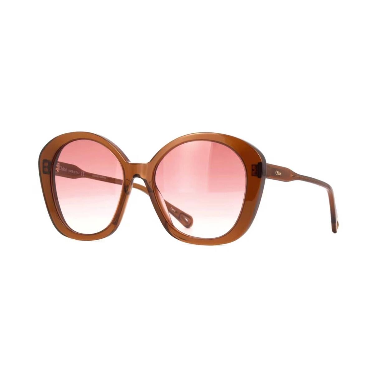 Chlo CH0081S Brown Crystal/orange Shaded 002 Sunglasses by Chloé