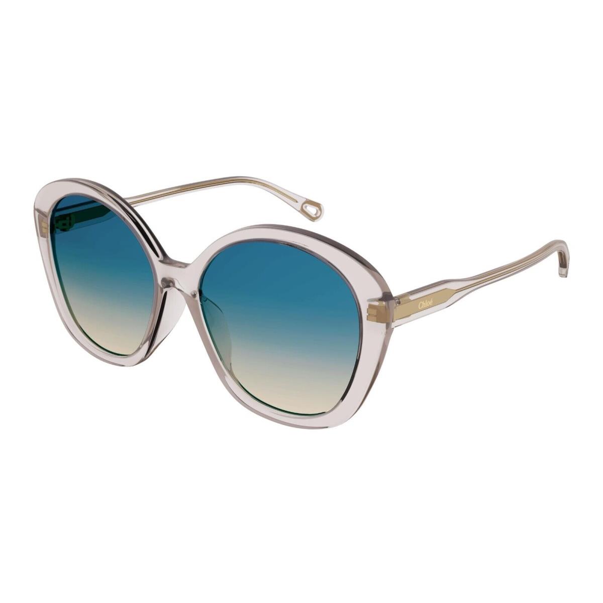 Chlo CH0081S Transparent Pink/green Shaded 002 Sunglasses by Chloé