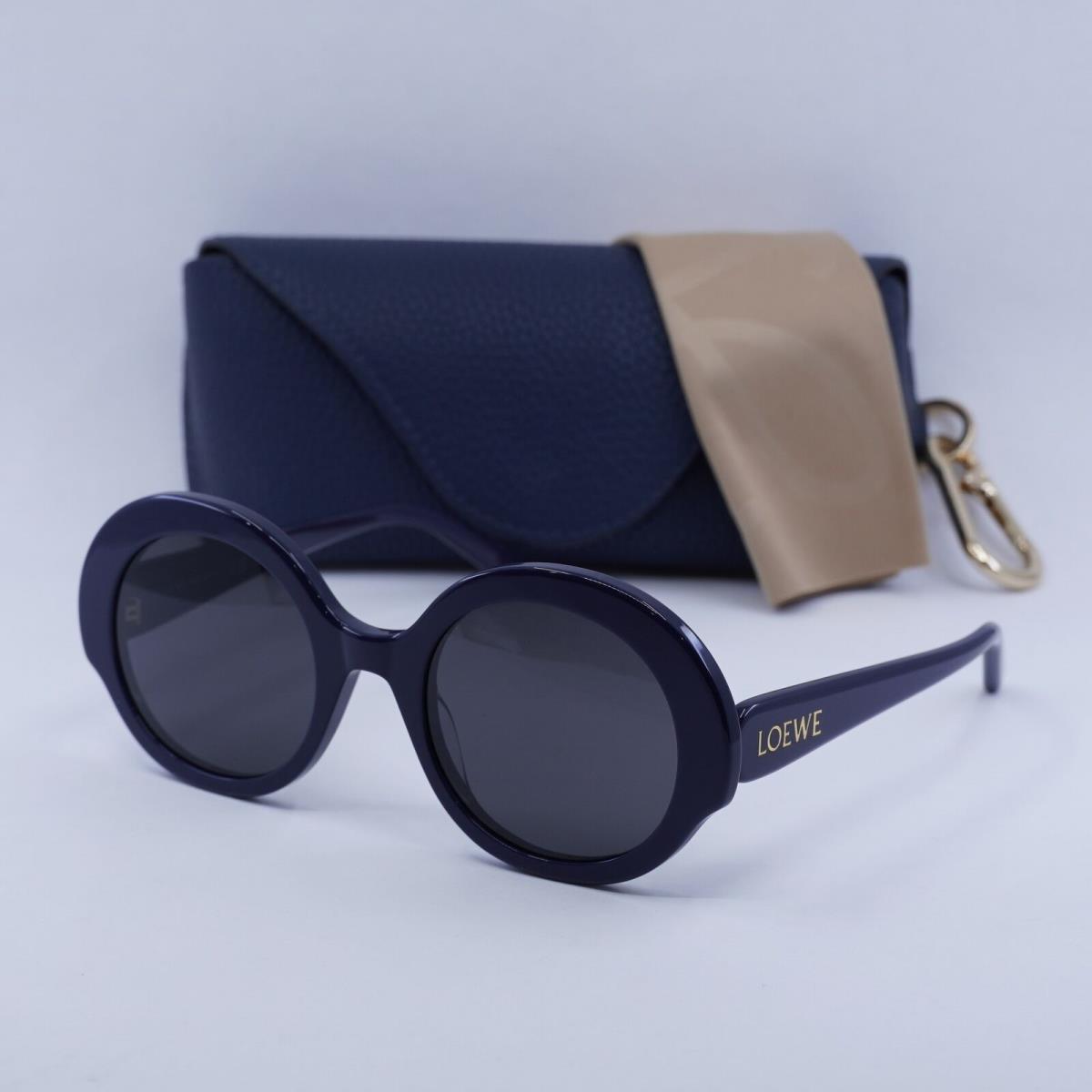 Loewe LW40135I 90A Shiny Blue/smoke 52-22-140 Sunglasses