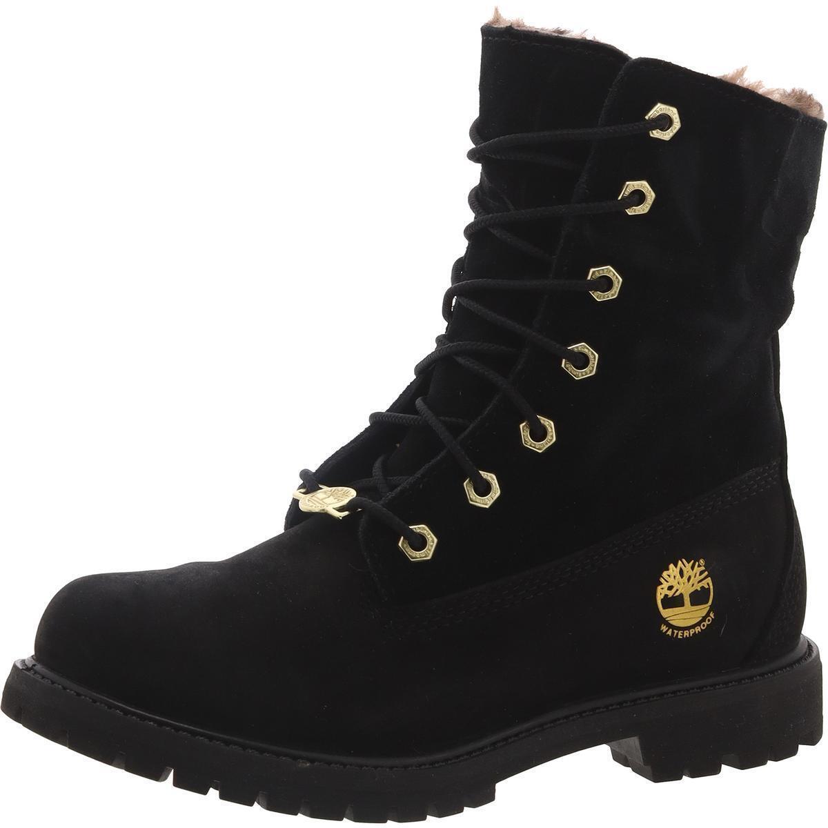 Timberland Womens Black Suede Hiking Boots Shoes 6 Medium B M Bhfo 1594