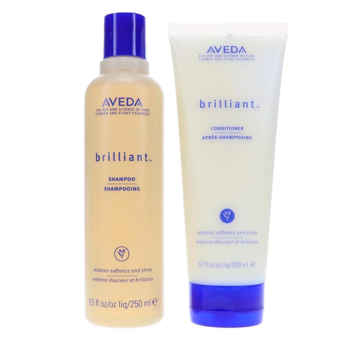 Aveda Brilliant Shampoo 8.5 oz Conditioner 6.7 oz Duo Set