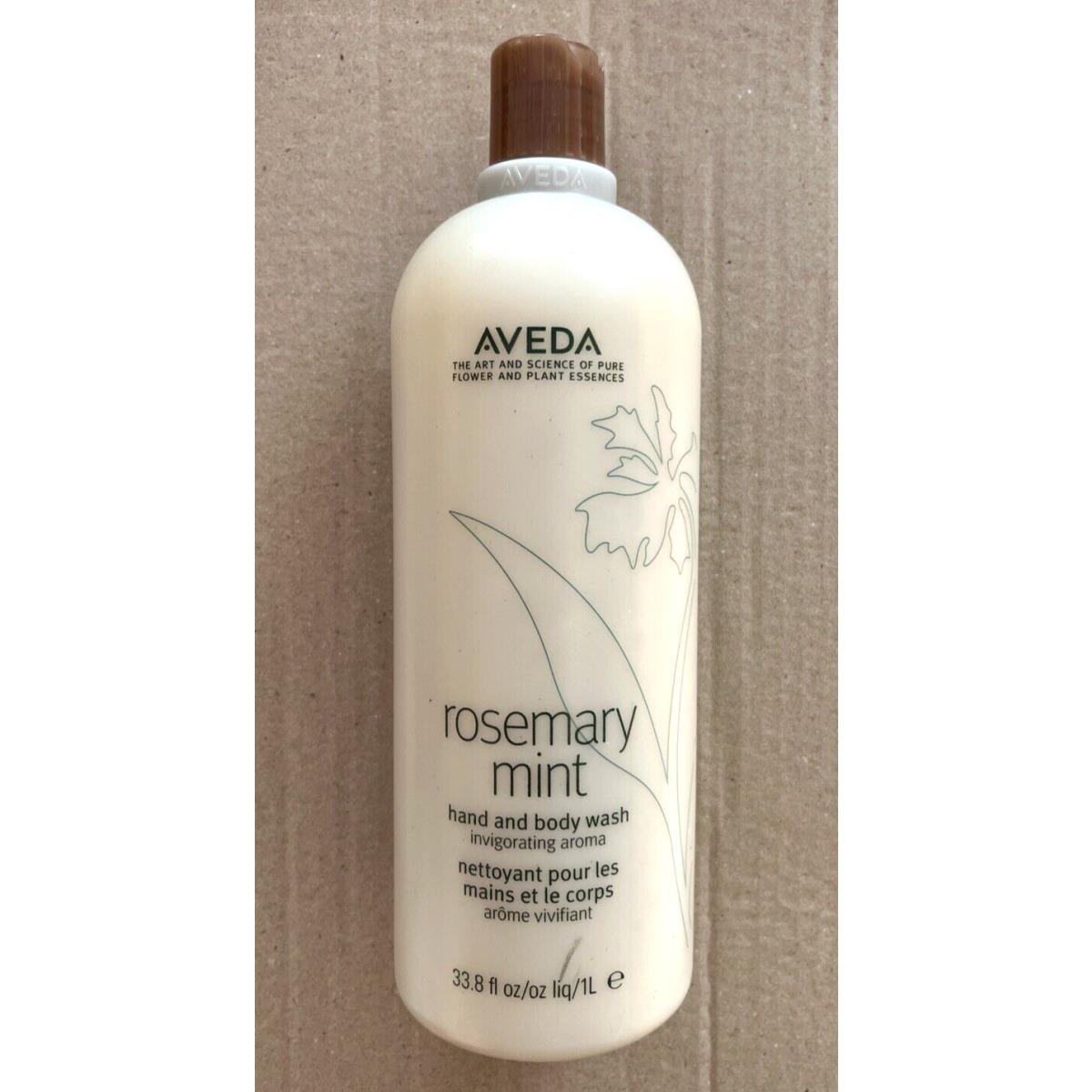 Aveda Rosemary Mint Hand Body Wash Jumbo Size 33.8 Oz / 1 L