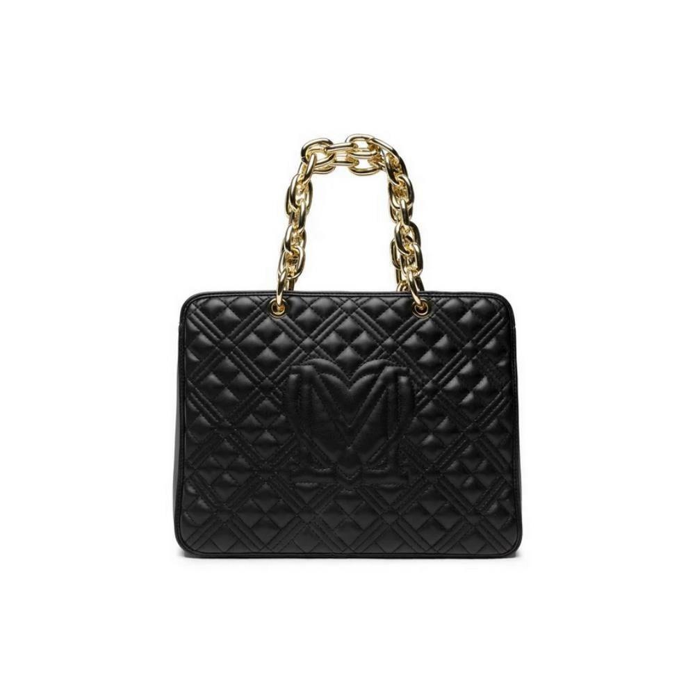 Love Moschino Women`s Bag Borsa Quilted PU Nero JC4025PP1FLA0