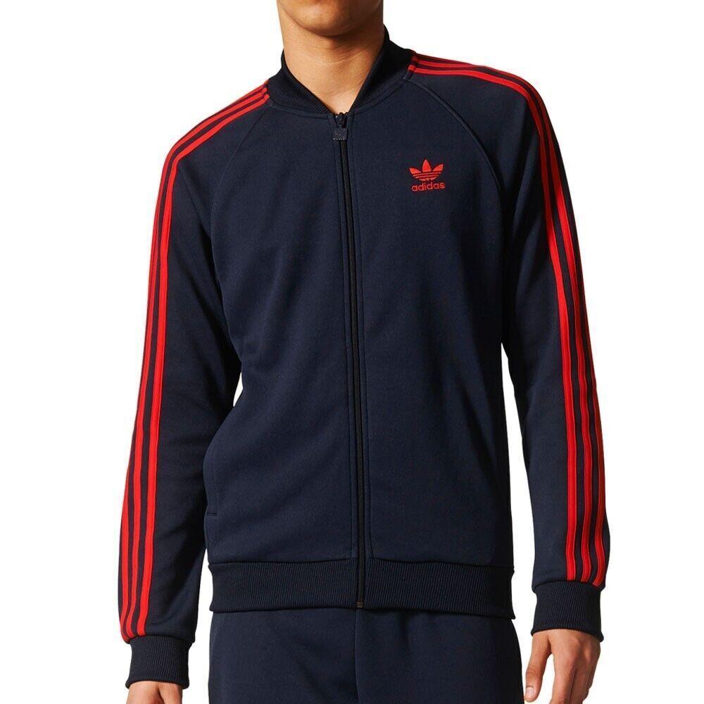 Adidas Originals Superstar Track Jacket In Legend Ink-red BR4320 Men`s Size XL