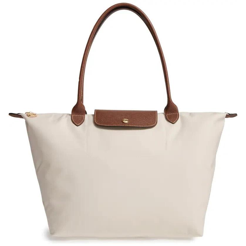 Longchamp Le Pliage Large Nylon Shoulder Tote 1899089 Paper Off White